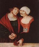 CRANACH, Lucas the Elder Amorous Old Woman and Young Man gjkh Spain oil painting artist